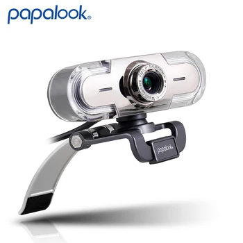 FHD 1080P Webcam, PAPALOOK PA452 Pro 30FPS Ročno Ostrenje USB Web Kamero z Dvojno DSP Mikrofoni, za PC in Mac Prenosni računalnik Desktop