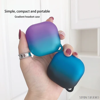 Gradient Ohišje za Samsung Galaxy Brsti v Živo Težko PC Mat Zaščitni Pokrov za Galxy brsti živo Brezžične Slušalke Slušalke Primeru