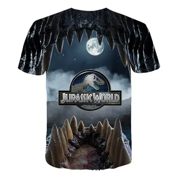 Jurassic Svetu Poletne majice Za Fantje Unisex Kul Dinozaver 3D Tiskanje majice Dekleta Hiphop Tee Tshirt Fant pisane Teen Oblačila