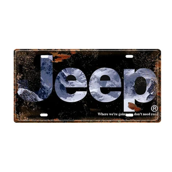 Klasična SUV Avto Jeep Dirke Kovinske Plošče, Kositer Znaki Letnik Kovinski Plakat Dekorativne Plošče Garaži Doma Dekoracijo Sten