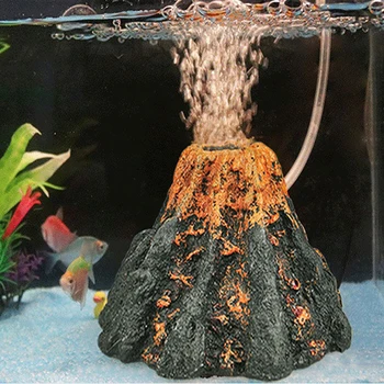 Vulkan Obliko Aquarium Fish Tank Dekor kisika črpalke zračni mehurček kamen Črpalka Zrak Pogon Fish Tank Igrača akvarij Ornament Dekoracijo