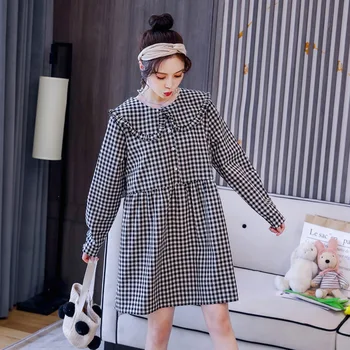 Kariran Mid-dolžina Porodniškega Obleko korejski