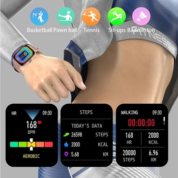 2021 Novi Barvni Zaslon Smart ura Ženske moški Poln na dotik fitnes tracker Krvni tlak pametna ura ženske pametno gledati za xiaomi