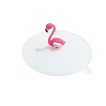 Ustvarjalne Flamingo Anti-Prah Za Večkratno Uporabo Silikonski Kave Vrč Stekleni Pokal Pokrov Pokrov Skp