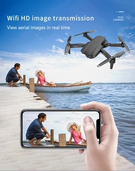 Zložljivi Brnenje E99 Pro WIFI 1080P HD 4K Baterijo Fotoaparata Zložljive Selfie Foldabl RC Položaja Quadcopter