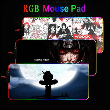 Itachi Gaming Mouse Pad RGB Mouse Pad Igralec Računalnik Mousepad RGB Osvetljen Anime Mause Pad Velike Mousepad XXL Tipkovnico Desk Mat
