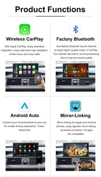 Brezžični Apple Carplay Dekoder Za Audi A3 A4L A5, Q5 Q2 A1 V7 V3 A6 A7 A8 MMI 2G 3G 2005-2018 Android Auto Modul Polje