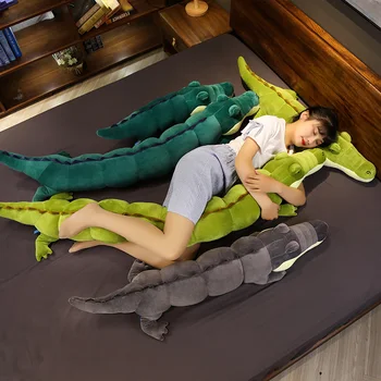 80-180 cm Simulacije Krokodil Plišastih Igrač Mehko Polnjene Živali, Plišastih Dolgo Krokodil Blazino Lutka Dekoracijo Doma Darilo za Otroke