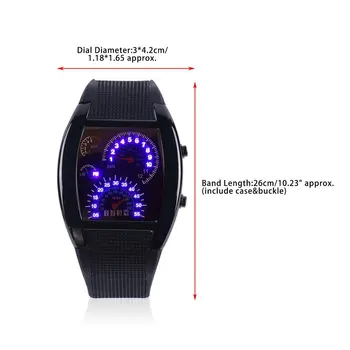 OUTAD Moda Turbo gumb za Izbiranje Bliskavico LED Watch Darilo Moških Lady Športni Avto Meter Ure relogio masculino feminino Darilo Za Moške