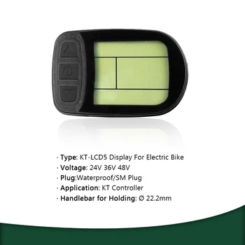 KT Ebike LCD5 Zaslon Ebike Kunteng Inteligentni Nadzorni Plošči Zaslona 24V 36V 48V Za Električna Kolesa Conversion Kit
