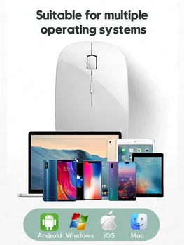 AIEACH Bluetooth Miško Za iPad, Samsung, Lenovo, Huawei Android, Windows Tablete za ponovno Polnjenje Brezžično Miško Za Računalnik Macbook