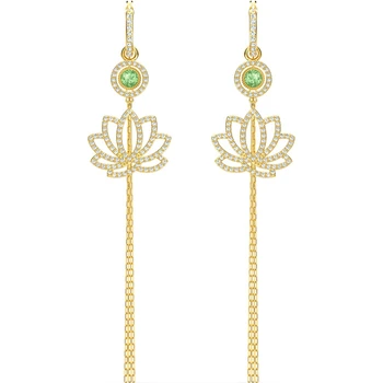 SWA 2020 Novo Om Lotus Zeleno Kristalno Serije Obleko, Cvetočih Lotus Ogrlico, ki Predstavlja Mir In Je Najboljše Darilo Za Ženske