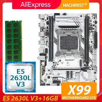 X99 motherboard LGA 2011-3 set komplet z Intel Xeon E5 2630L V3 CPU 16GB(2*8GB) DDR4 ECC REG RAM-a M-ATX WIFI NVME M. 2 SSD X99-K9
