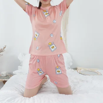 Pomlad / Poletje Novo Sleepwear Bombaža Dolgo sleeved Hlače Ženske Pižame bo Ustrezala Preprost Stil Žensk Dolgo Pižami