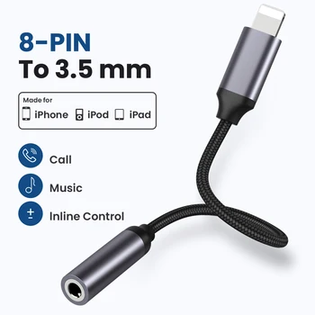 3.5 mm AUX Kabel Adapter Za iPhone 12 11 Pro Adapter za Slušalke Priključek Mini Audio Cepilec za iOS 14 Zgoraj Adapter