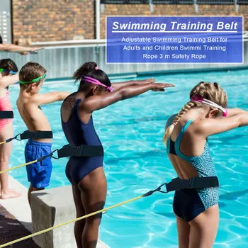 Nastavljiv Plavati, Usposabljanje Odpornost Pasu Plavanje Bungee Vaditelj za Odrasle, Otroci Vrvici Očesa Žep Varnostni Bazen Orodja