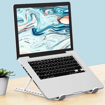 7 Luknje Aluminij Zlitine/ABS Prenosni Nosilec za Macbook Stand Prenosni Nosilec Desk Podporo Zložljive Prilagodljiv Zvezek Lapdesk Stojalo