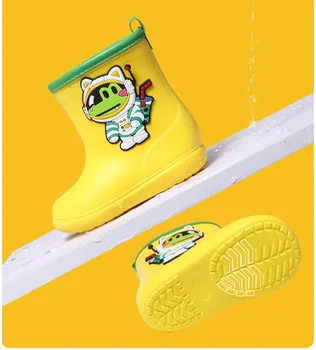 Lepe Risanke Baby Boy Girl Meteorne Vode Čevlji Boot Zajema Zaščito Prenosni Antiskid Otrok Malčka Gume Nepremočljiva Škornji Otroci