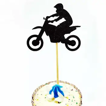 24Pcs Happy Birthday Cake Pokrivalo Edinstveno Sladica Izbirčen Rojstni Cupcake Toppers Za Dom Rojstni dan(Črne)