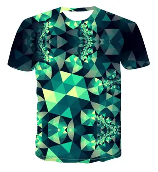 2020 Vroč Modni T -Shirt Geometrijske Kvadratnih T -Shirt Moški 'S T -Shirt Preprosto Barvno Vrh 3d Kul Edinstveno Tiskanja Men 'S Top S-6xl