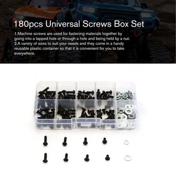 180pcs Univerzalni Vijak Box Set za 1/10 HSP Traxxas Tamiya HPI Kyosho D90 SRC10 Daljinski upravljalnik RC-Model Avtomobilski Deli