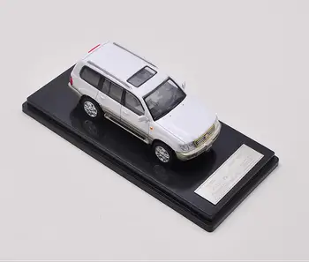 1/64 Obsega Toyota Land Cruiser LC100 Bela DieCast Modela Avtomobila Zbirka HIKASI