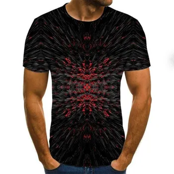 Poletje tridimenzionalni 3D vortex T-shirt Moški Ženske Modni 3D T Majica Kratek Rokav Harajuku Hip Hop Srčkan Tshirt