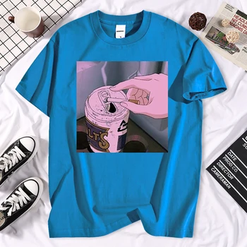 Vaporwave T Shirt Harajuku Vrhovi T-majica Retro Anime Moških Estetske Poletje Moda Japonski Moški Tee Majica Smešno Tshirt