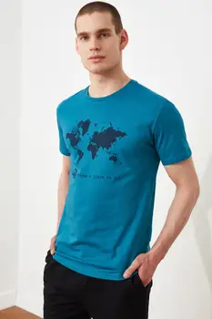 Trendyol Men 'S Rednih Prilegajo Kratek Rokav T-Shirt TMNSS21TS3263