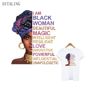DIY Termalne Nalepke Za Oblačila Črne Ženske Obliži Moda Dekle T-Shirt Stroj Ravni Appliqued Na Oblačilih nalepke Za Nalikanje