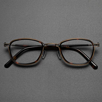 2021 novo acetat očal okvir moški ženske letnik titana kvadratnih optična očala za Kratkovidnost branje recept očala