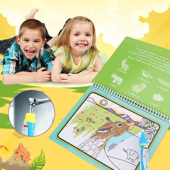 Za Večkratno Uporabo Čarobno Vodo Slikarstvo Knjigo S Čarobno Pero Za Risanje Odbor, Kolorit Knjigo Za Otroke, Izobraževanje, Učenje Igrače Za Otroke 2019