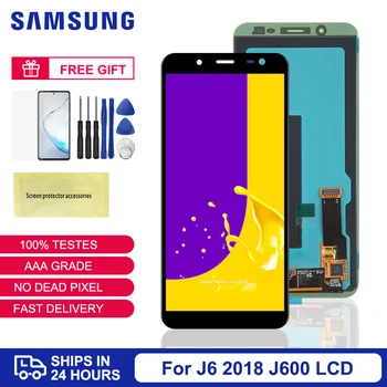 J6 Prikaz Test Za Samsung Galaxy J6 2018 J600 LCD Zaslon na Dotik, Računalnike LCD-Zaslon Za J6 2018 J600 J600F/DS J600G/DS