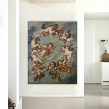 Citon Peter Paul Rubens《Putti - zgornja meja dekoracijo》Platno Umetnosti Oljna slika Umetnine, Slike Steni Visi Dekoracije Doma Dekor