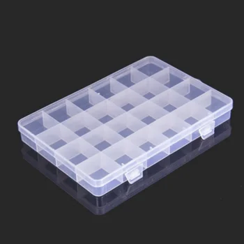 Pregledna 24 Mrežo Škatla Za Shranjevanje Organizator Primeru Caja Organizadora Shranjevanje Plastična Škatla Za Nakit Kroglice Tabletke Vijak Organizador