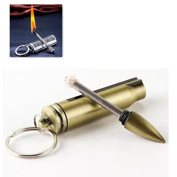 Bullet oblikovan Vžigalnik Se Lahko Napolni Lažji Prenosni Zunanji Preživetje, Varnost, Orodje, Hitra Sili vžigalnik Mini Keychain