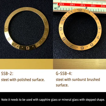 Nagnjena Jekleno Ploščo vstavite 38*povprečno 30,6 mm Za SEIKO SKX007 SRPD watch bezels deli