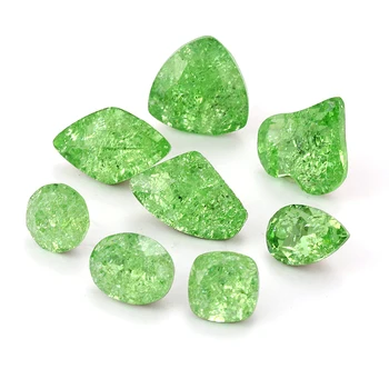 Zelena Barva Ledu Kristali Kamni Nail Art Okrasnih Srce Oblika Pointback Steklo, Kristal, Lepilo Za Nohte Odlikovanja