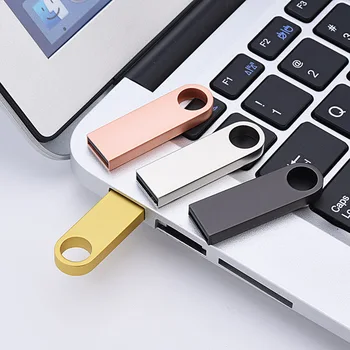Vrh kakovostne Kovine ključek USB 2.0 Pen Drive 8GB 16GB 32GB Pomnilniško kartico memory Stick pendrive 128gb 256gb Brezplačno vnesite c ali micro adapter