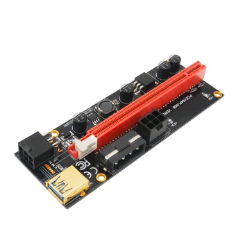 Novo kartico PCI-E pcie Riser 009 Express 1X 4x 8x 16x razširitveno napravo PCI E USB Riser 009S Dual GPU 6Pin vmesniško Kartico SATA 15pin za BTC Rudarstvo