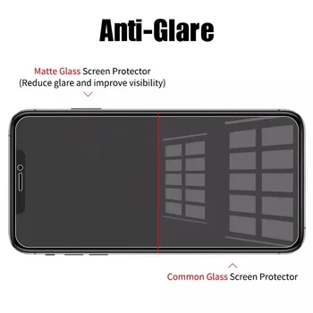 Polno Kritje Mat Motnega, Kaljeno Steklo Za iPhone 11 12 Max Pro mini Zaščitnik Zaslon Za iPhone XS Max XR 8 7 6 Plus SE Steklo