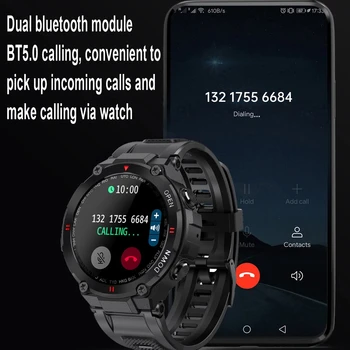 LIGE Nove Športne Pametno Gledati Moške Bluetooth Klic, se Predvajanje Glasbe Srčnega utripa Nepremočljiva Moških Smartwatch 2021 Za Android IOS