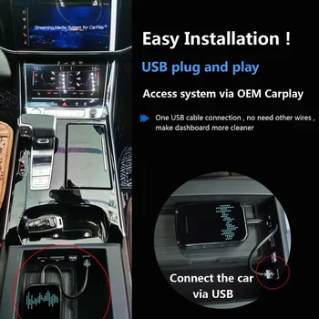 Brezžični Carplay z 4+32 G Carplay ai polje Android9.0 podporo android auto Media Tv Box Za Audi, VW Ford Hyundai Skoda