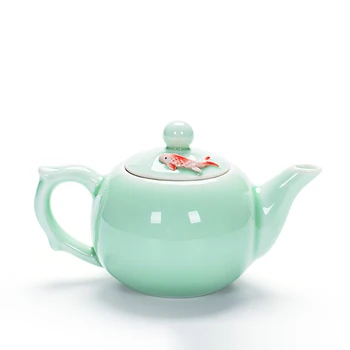 Ustvarjalne Celadon čajnik majhnih rib čajnik,Lepe Čajnik grelnik vode,Kave, Čaja Določa,Kitajski tradiciji Cvet Čaj Pot Teaware