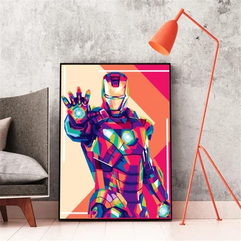 Iron Man Marvel Superheroj Platno Slikarstvo Plakat Doma Dekor Platno, Tisk Wall Art Cuadros za Spalnico Platno, Tisk Art Dekor