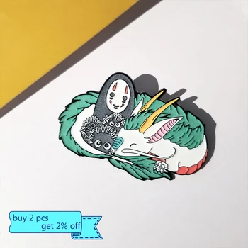 Ni Obraz Človeka, White Dragon Emajl Pin Risanka Živali Broška Anime Fan Zbirka Fluorescence Značko Nove Debelo Nakit Darila