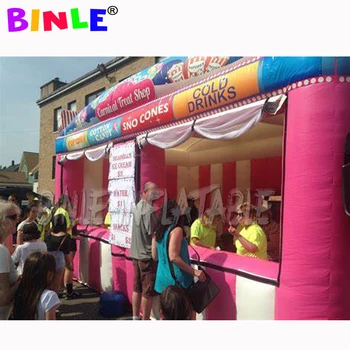 Fast food oxford roza velikan napihljivi karneval zdravljenje shop/ Napihljivi Koncesijo Stati/kokice sladoled stojnico z ventilatorjem