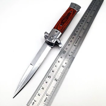 Italijanske Mafije Klasičnih Hazarder Skok Nož Folding Nož 440C Rezilo Akrilni Ročaj Žepni Nož Vojske Kampiranje Preživetje Taktično Res
