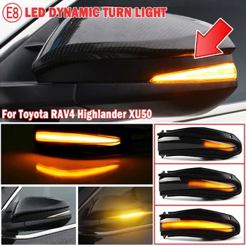 Teče Dinamičen Zavoj Signalna luč Repetitorja Stearmer Strani Ogledalo Luč Za Toyota RAV4 XA40 Highlander XU50 Noe R80 4Runner