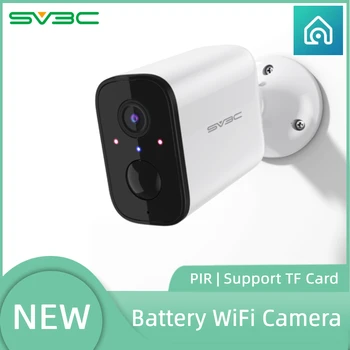 SV3C Baterija, Fotoaparat Baterija Napaja 1080p Full HD IP65 Weaterproof Alarm PIR SD Snemanje 2-way Audio Daljinsko IPC